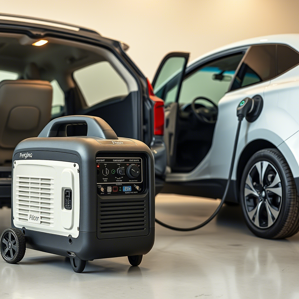 Can I use a portable generator to power my electric car?