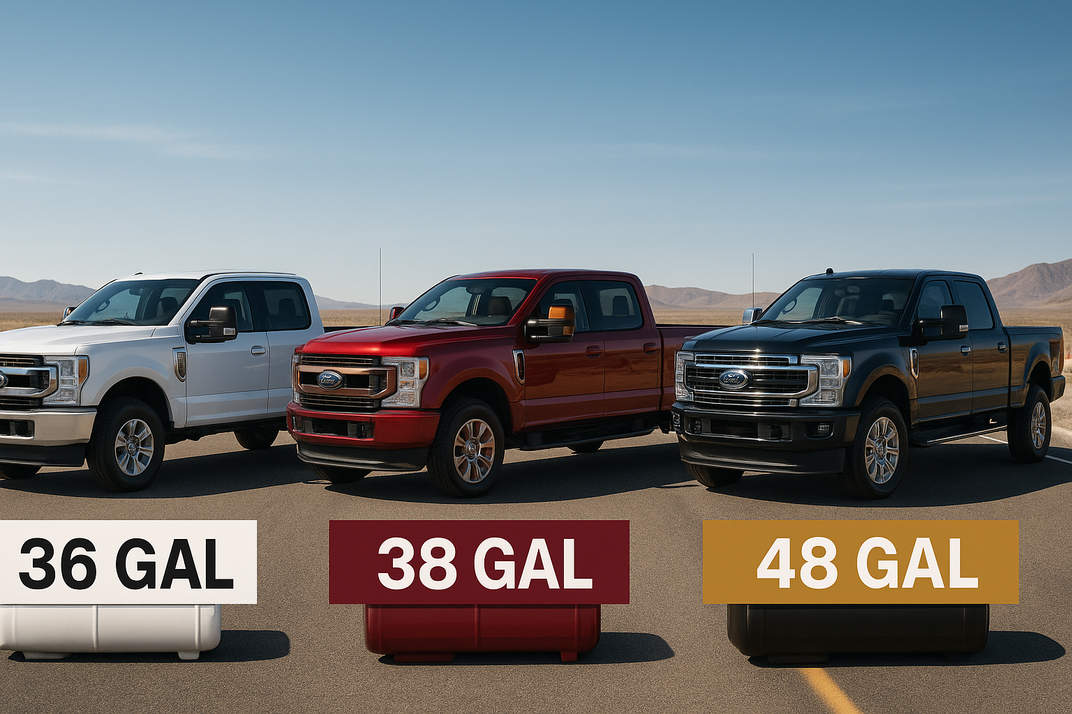 What Size of Fuel Tank on Ford 2020 f250