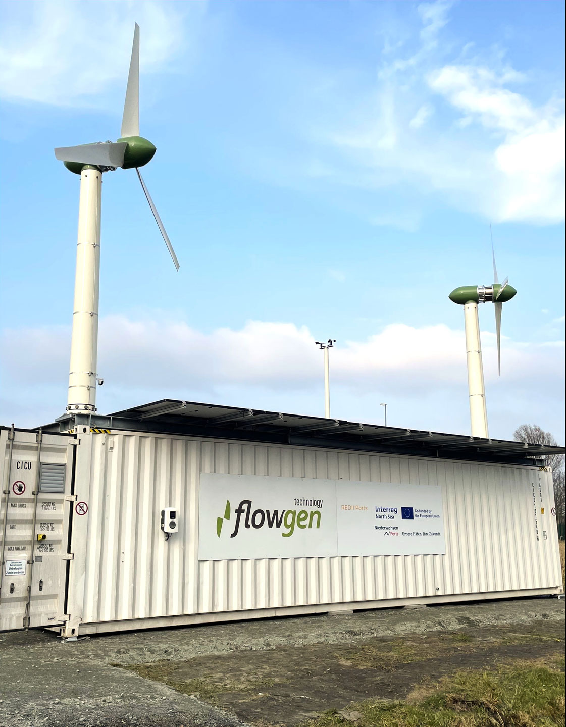 Niedersachsen Ports Installs Container Wind Turbine to Power Operations with Clean Energy