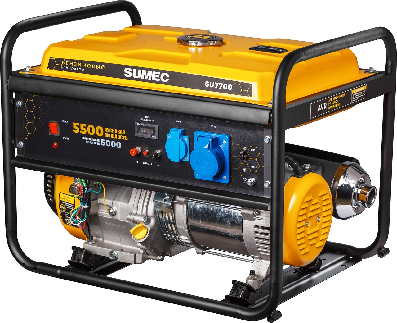 How do I properly check the fuel level in my portable generator?